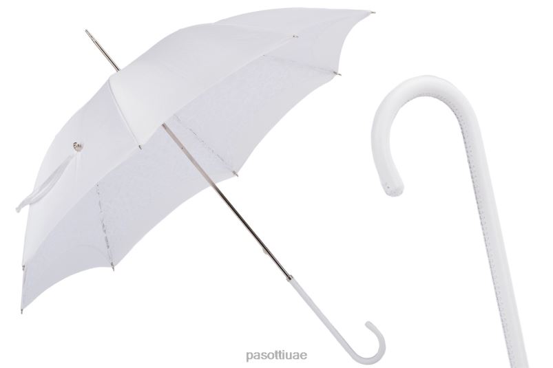 مظلة | 386ni plat-1p - مظلة زفاف بيضاء مع دانتيل PASOTTI Z446V634